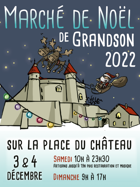Affiche du marché de Noël de Grandson 2022